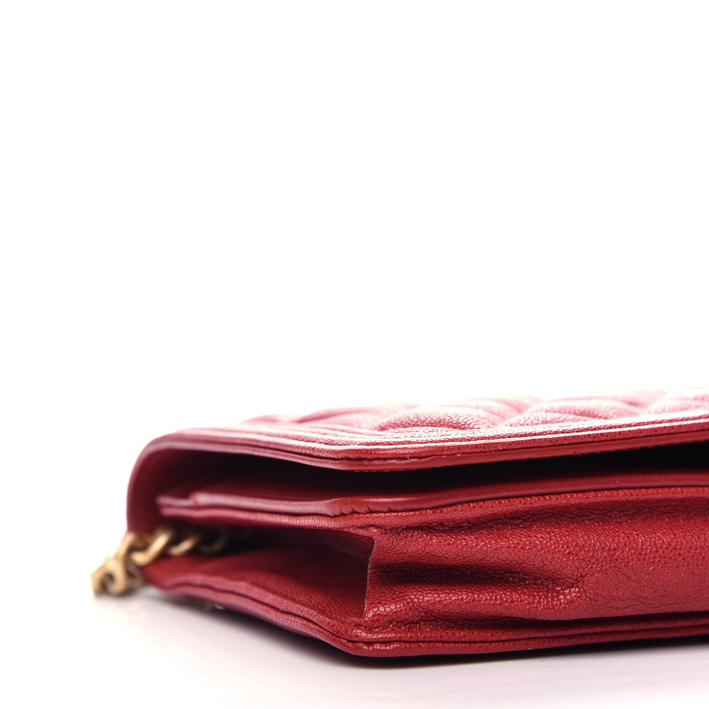 Caviar Quilted Boy Wallet On Chain WOC Red