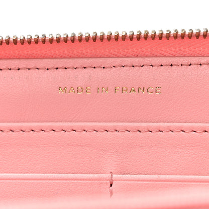 Chanel Caviar Quilted Large Gusset Zip Around Wallet Pink 7 of 12