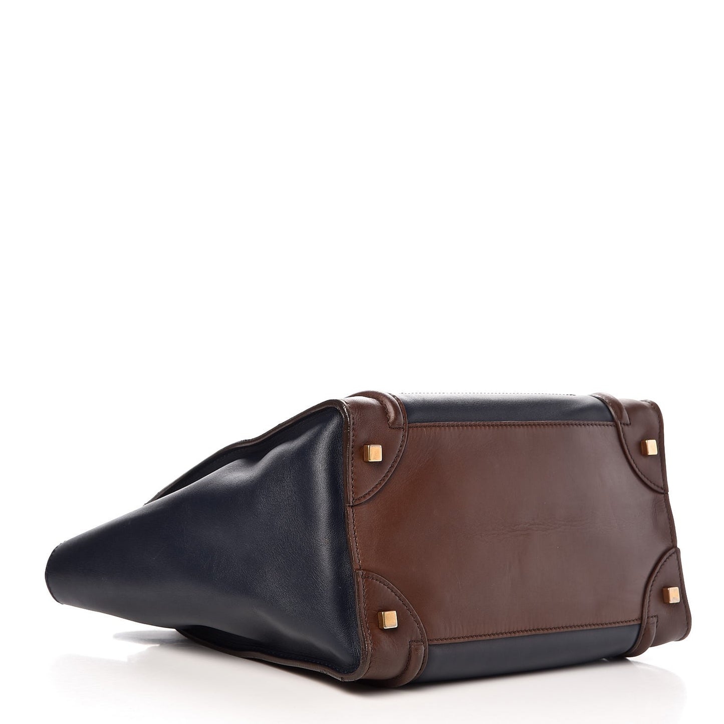 Smooth Calfskin Mini Tri-Color Luggage Navy