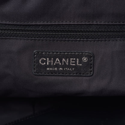 Chanel Coated Canvas Quilted Large Paris Biarritz Tote Black 6 of 11