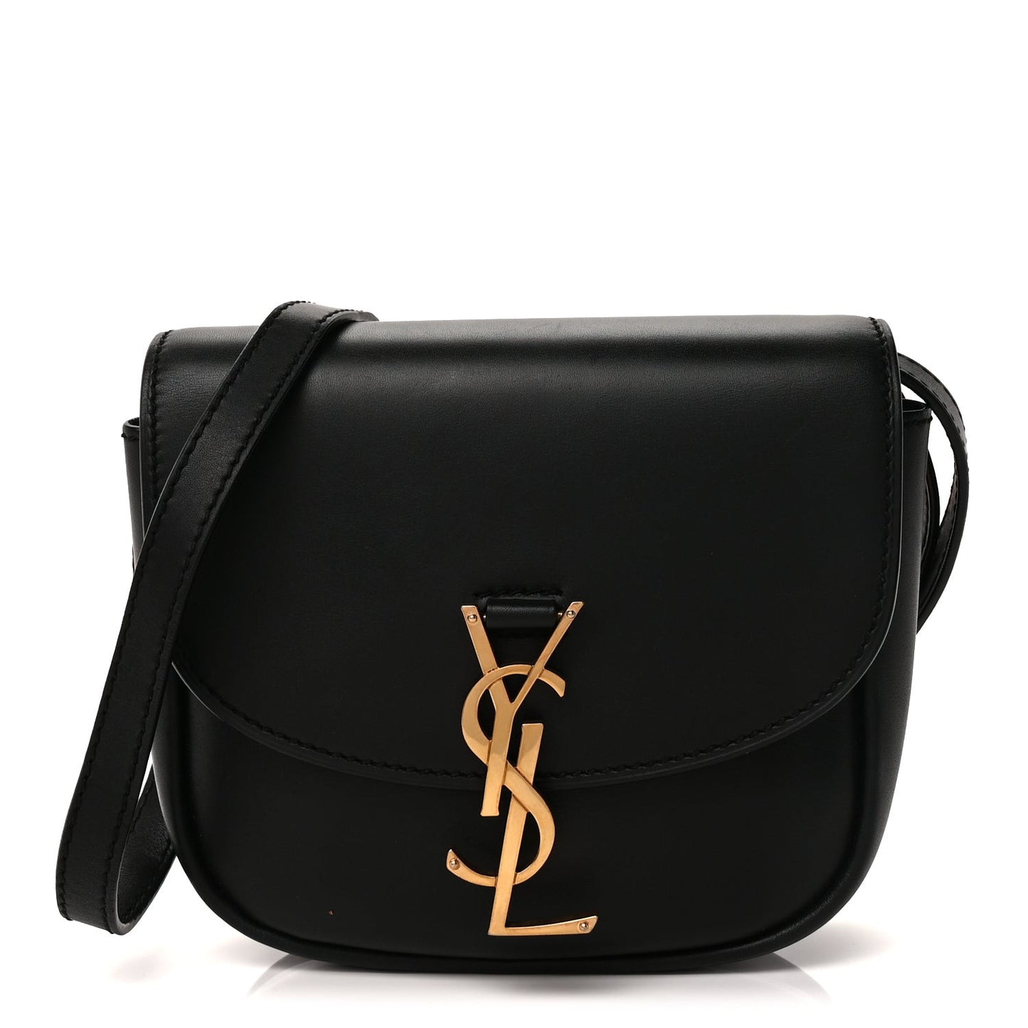 Smooth Calfskin Classic Monogram Small Kaia Satchel Black