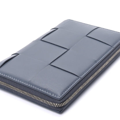 Bottega Veneta Nappa Maxi Intrecciato Zip Around Wallet Thunder 8 of 9
