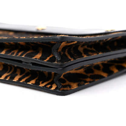 Burberry Calf Hair Leopard Print Small Title Bag with Pocket Black 10 of 10