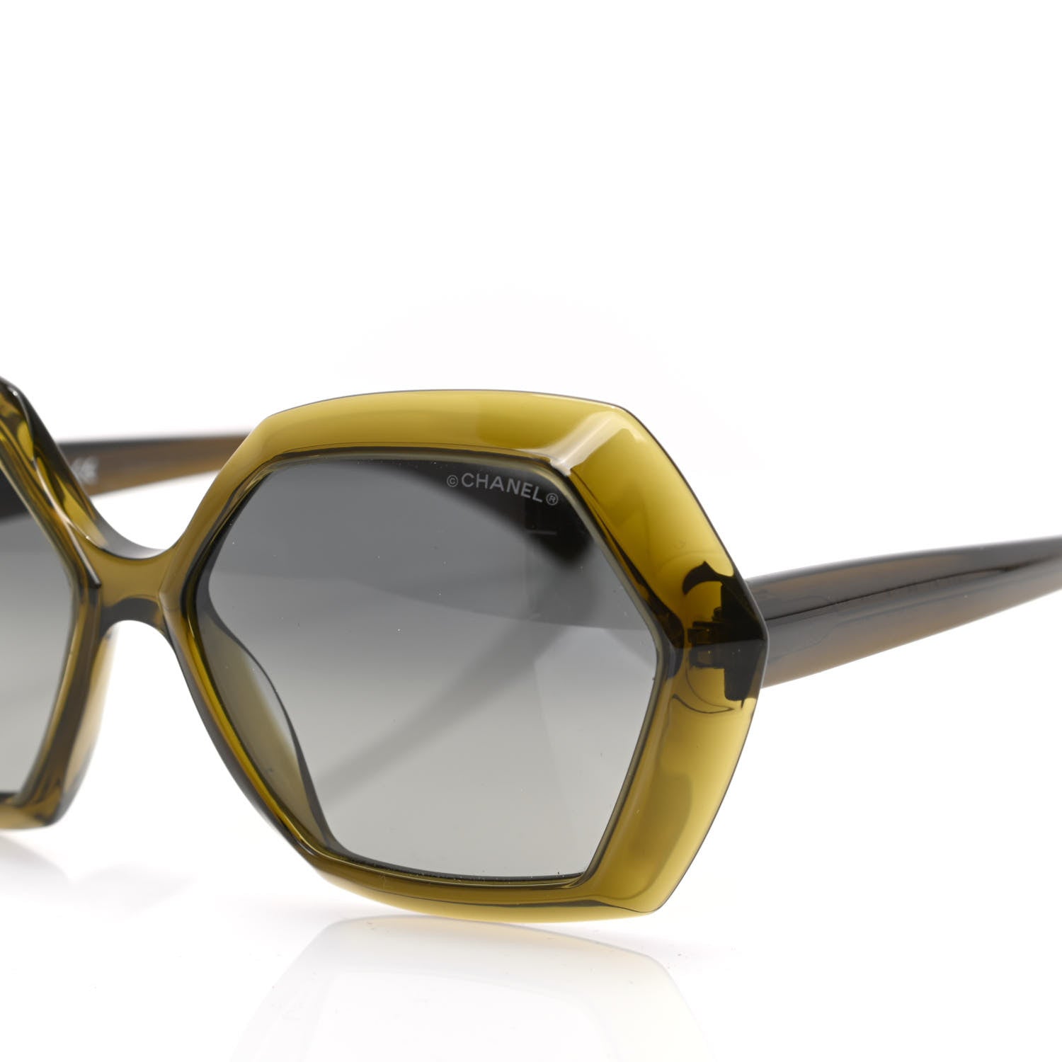 Chanel Acetate Round Sunglasses 5367 Olive 7 of 8