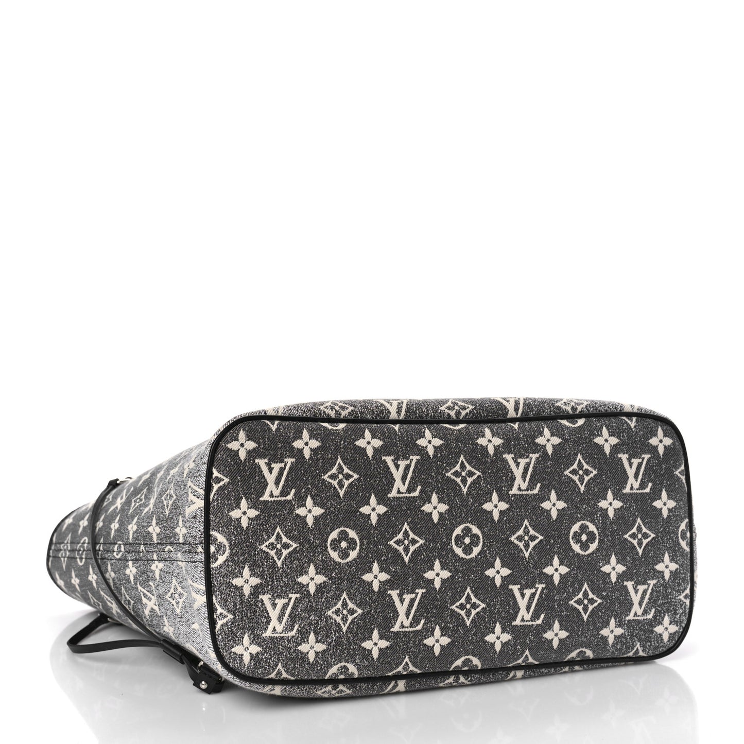 Denim Monogram Jacquard Neverfull MM Grey