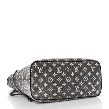 Louis Vuitton Denim Monogram Jacquard Neverfull MM Grey 5 of 9