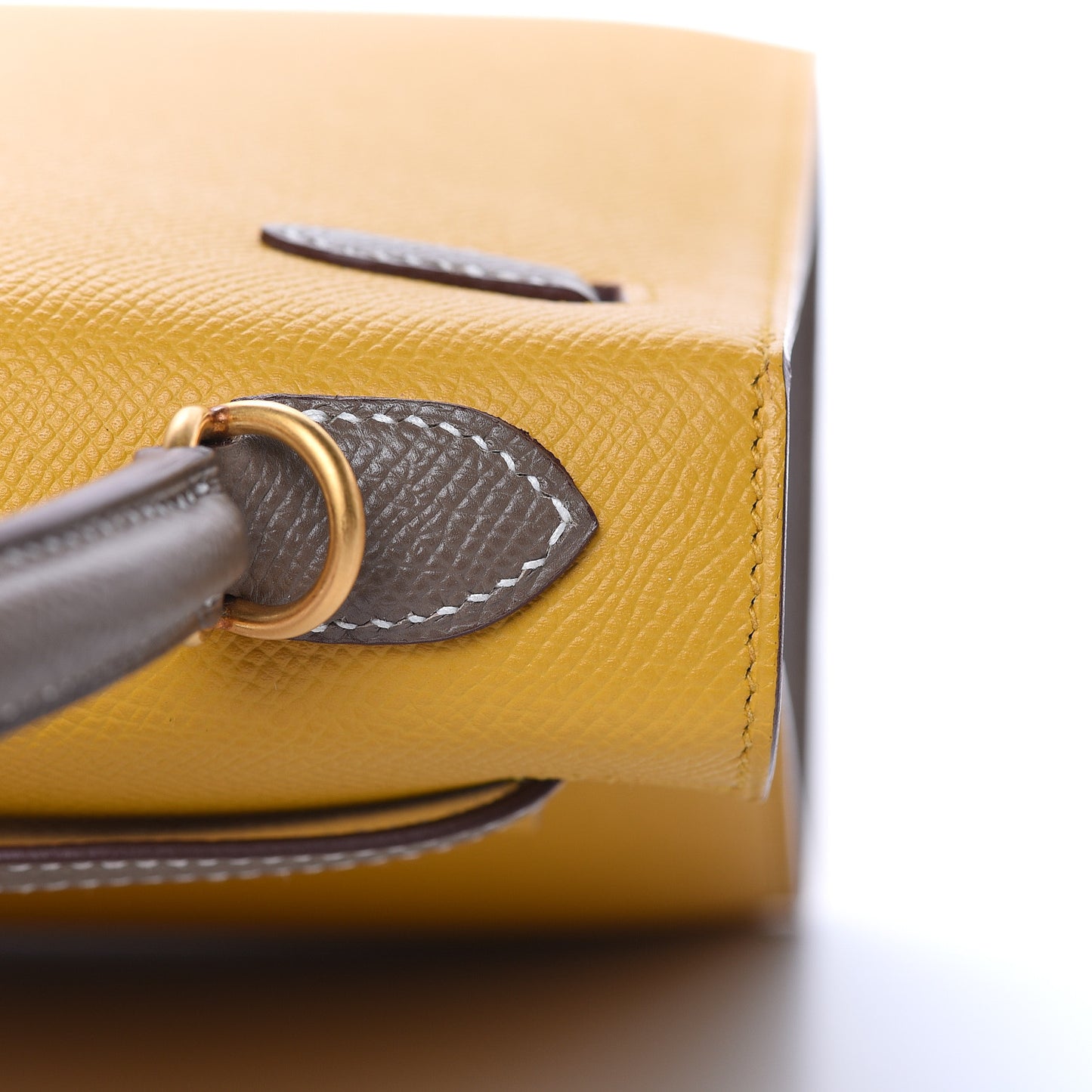 Epsom Horseshoe Kelly Sellier 25 Jaune Ambre Etoupe