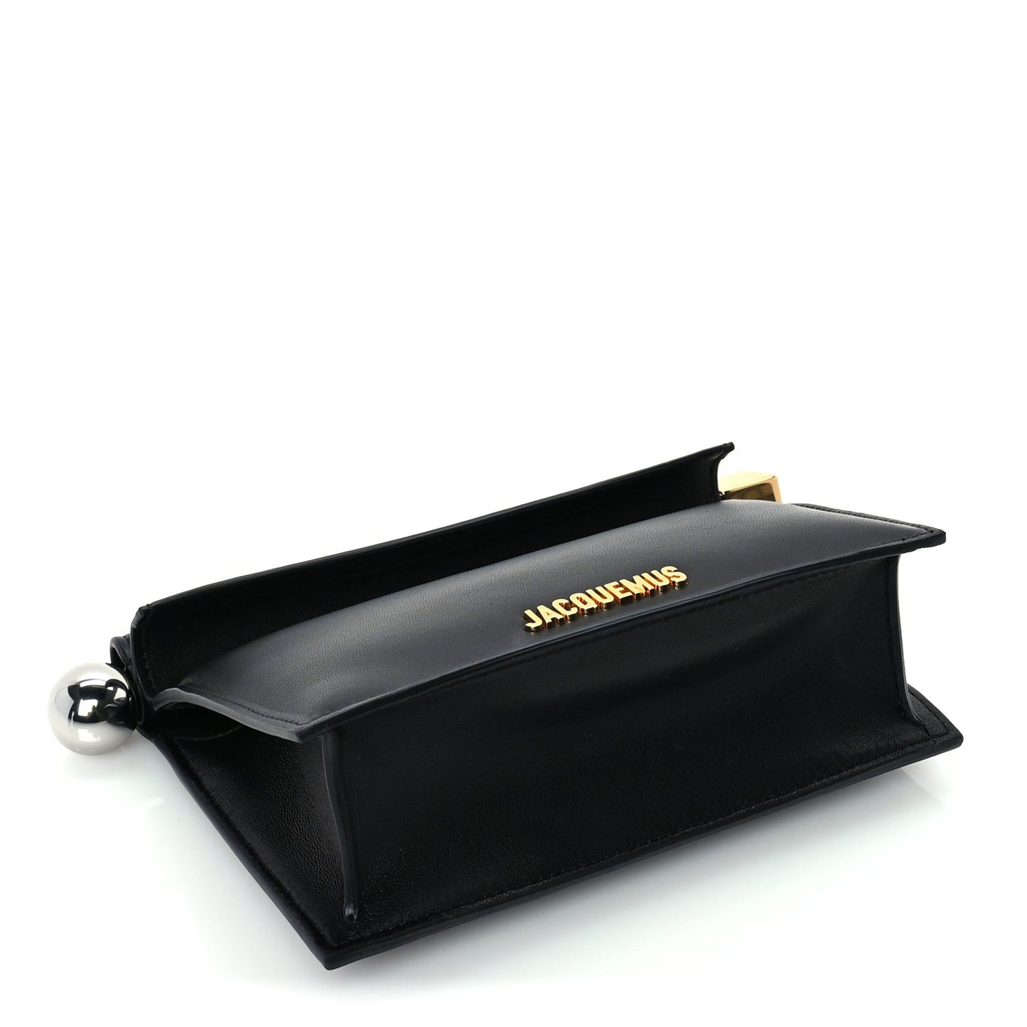 Smooth Calfskin La Pochette Rond Carre Black