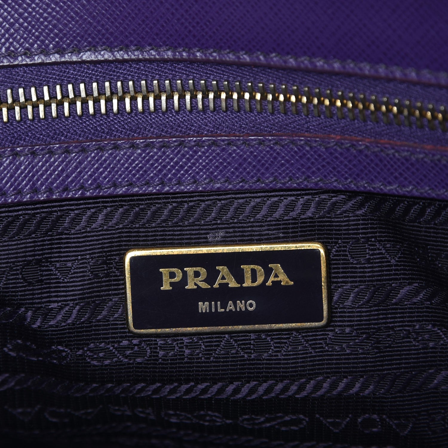 Prada Saffiano Small Galleria Double Zip Tote Viola 7 of 17