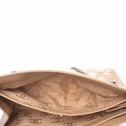 Chanel Lambskin Double Stitch Quilted Tote Beige 7 of 13