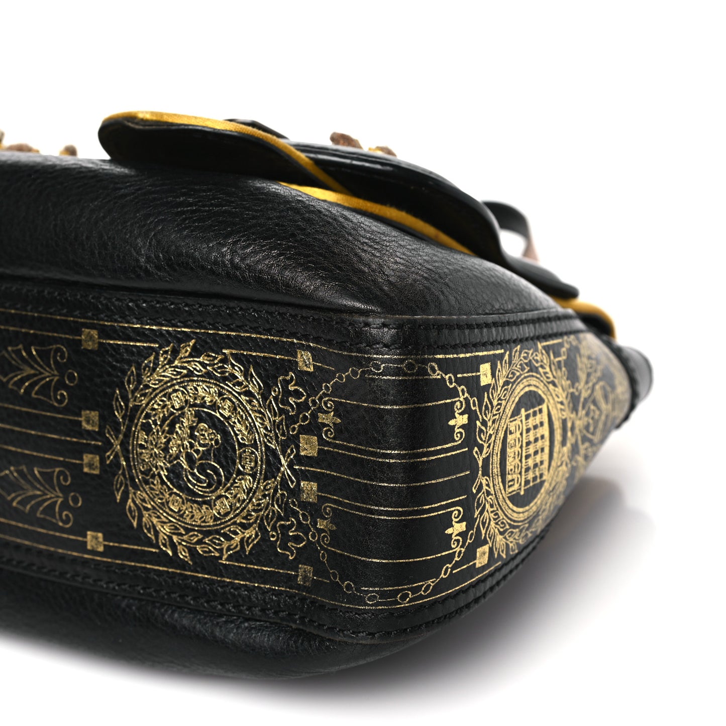 Calfskin Embellished B Bag Black