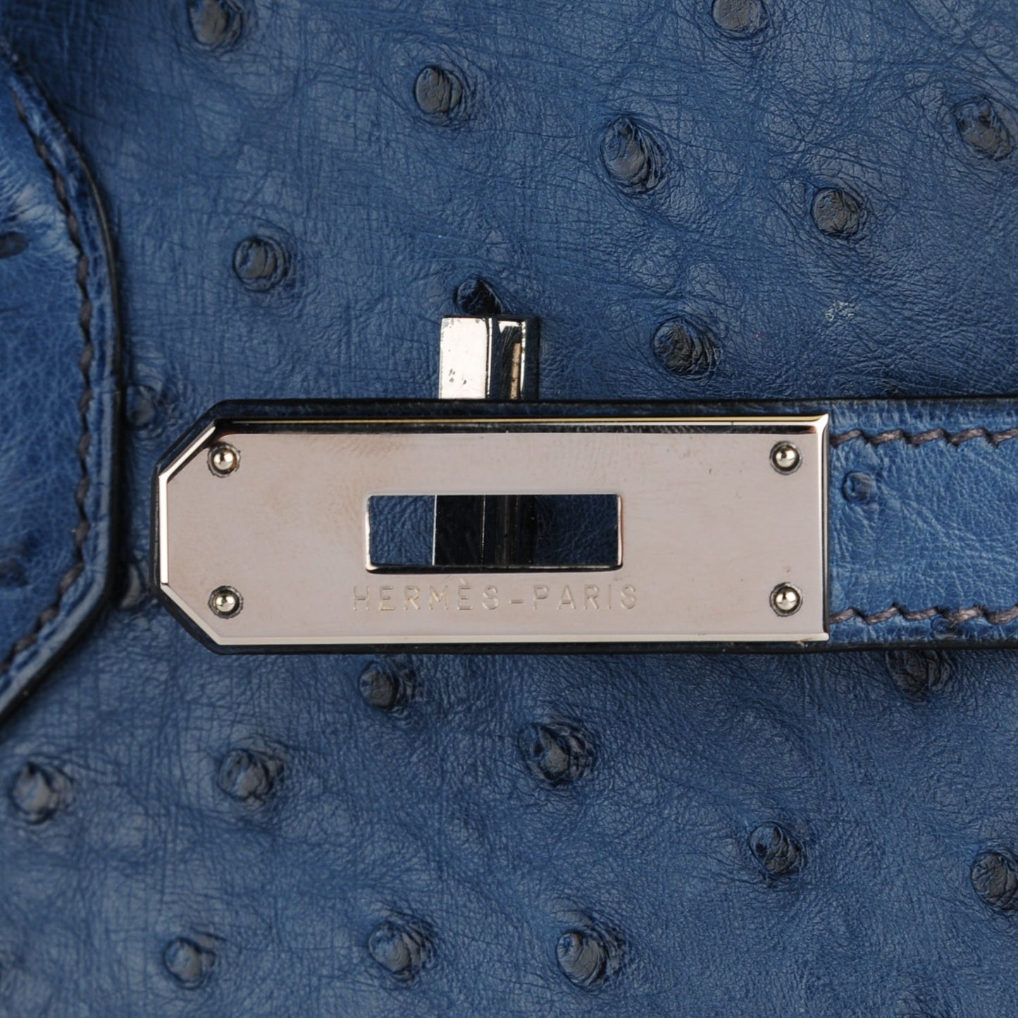 Ostrich Birkin 35 Bleu Roi