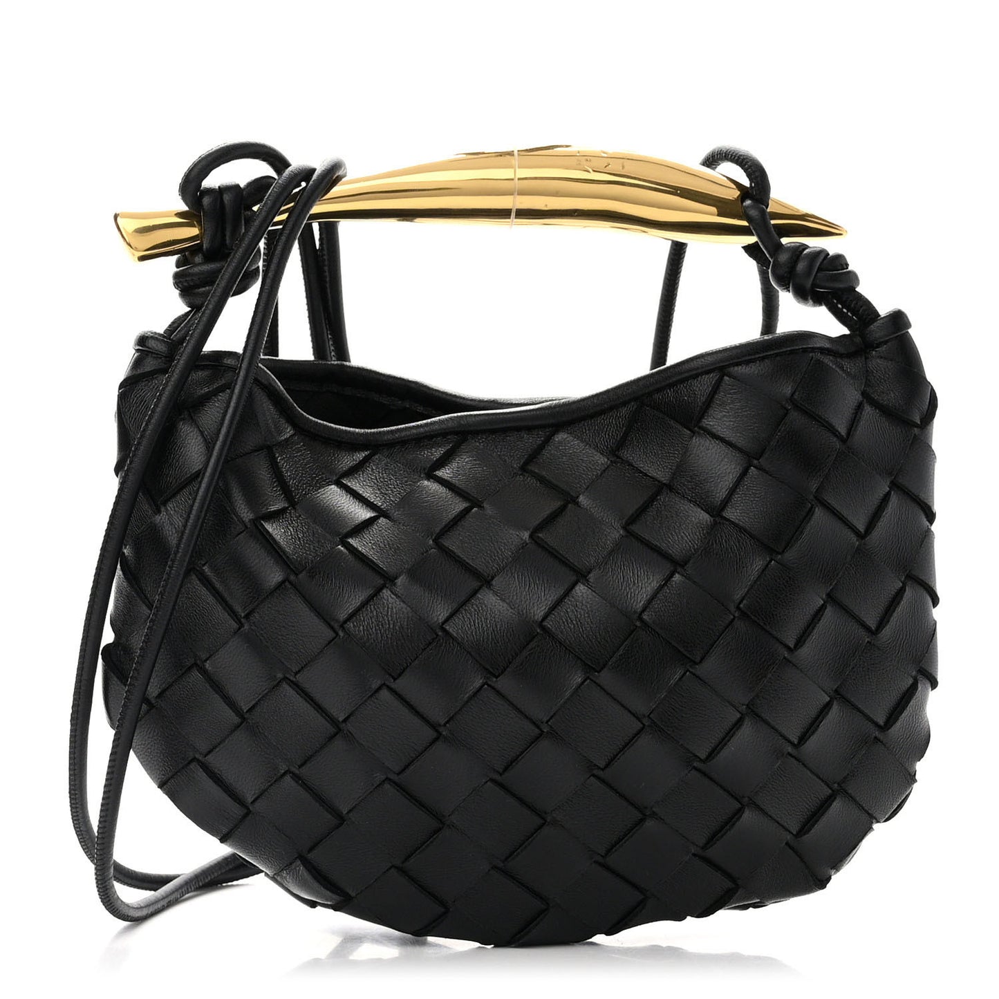Nappa Intrecciato Mini Sardine Bag Black