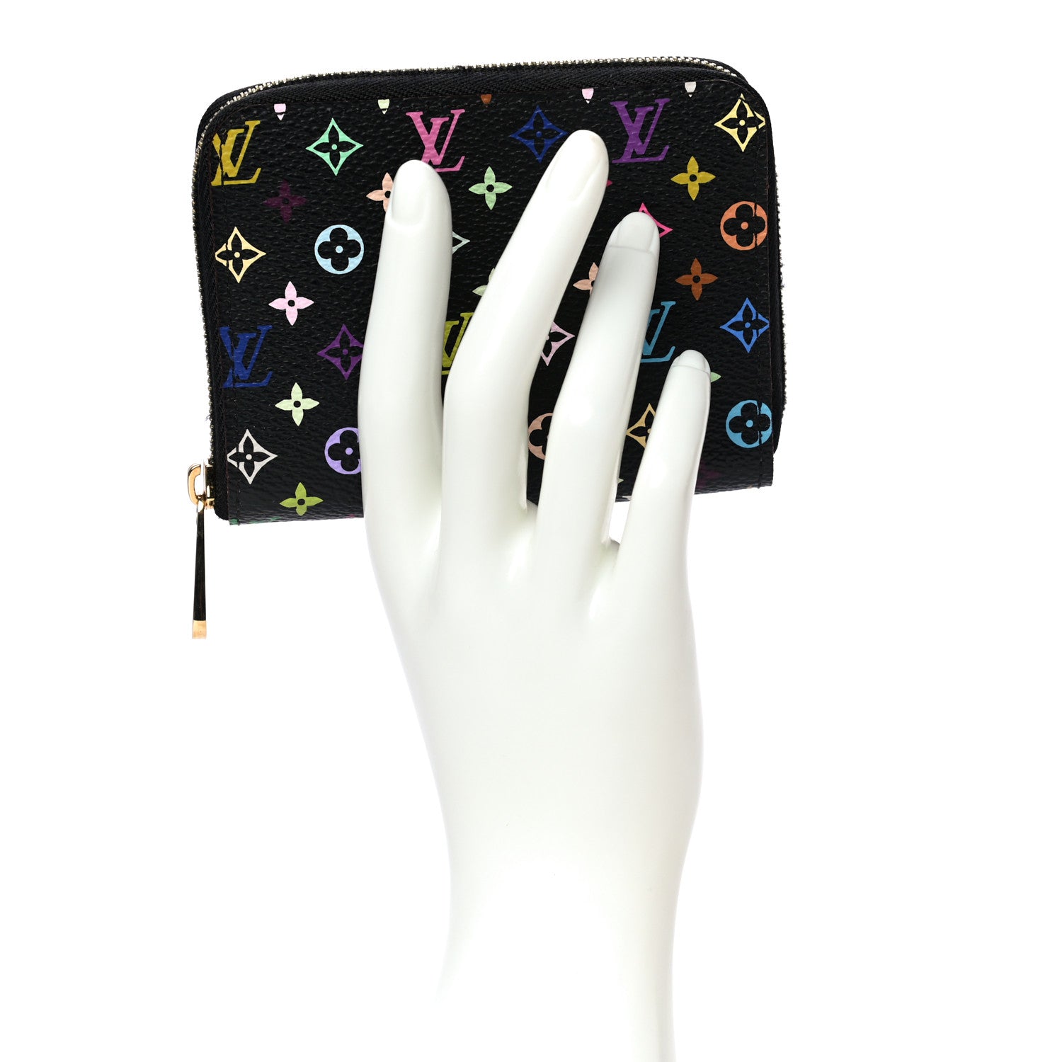 Louis Vuitton Monogram Multicolor Zippy Coin Purse Black Grenade 2 of 7