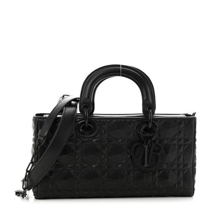 Christian Dior Calfskin Cannage Diamond Medium Lady D-Joy  Black 1 of 9