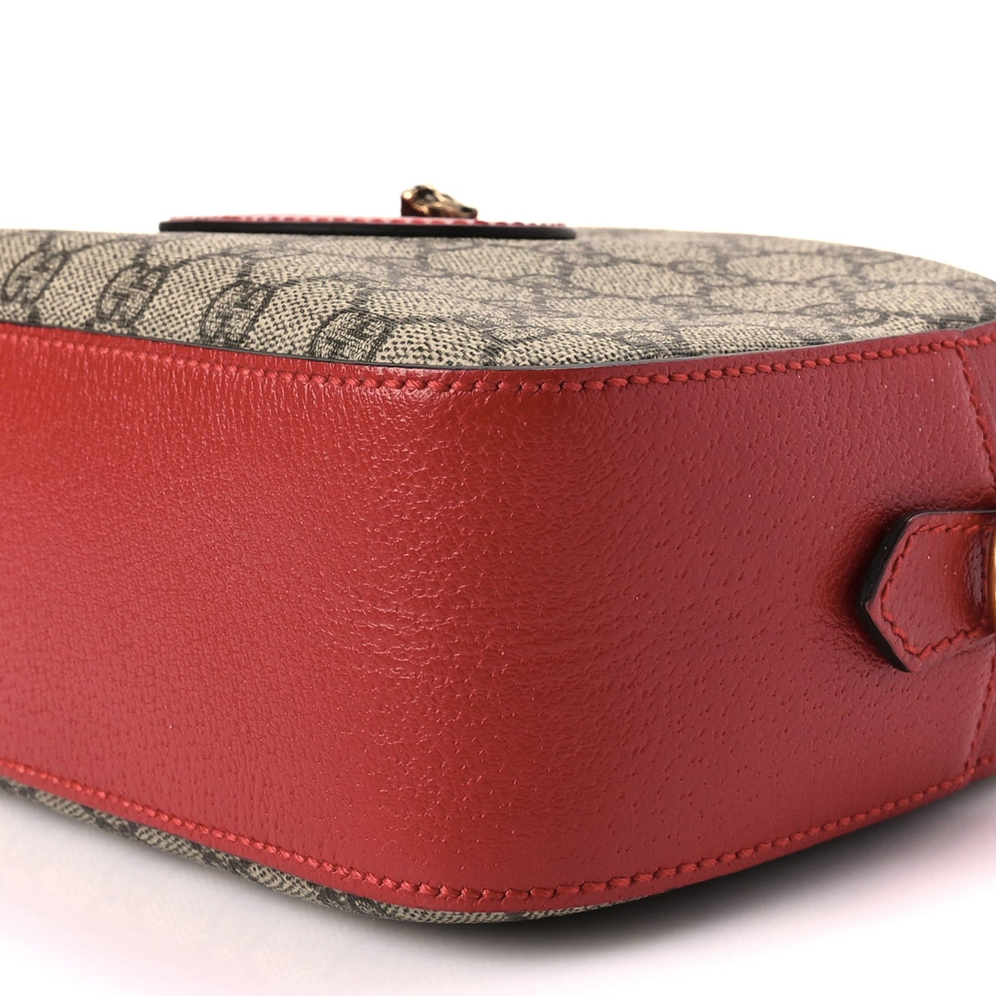 GG Supreme Monogram Web Neo Vintage Shoulder Bag Beige Red