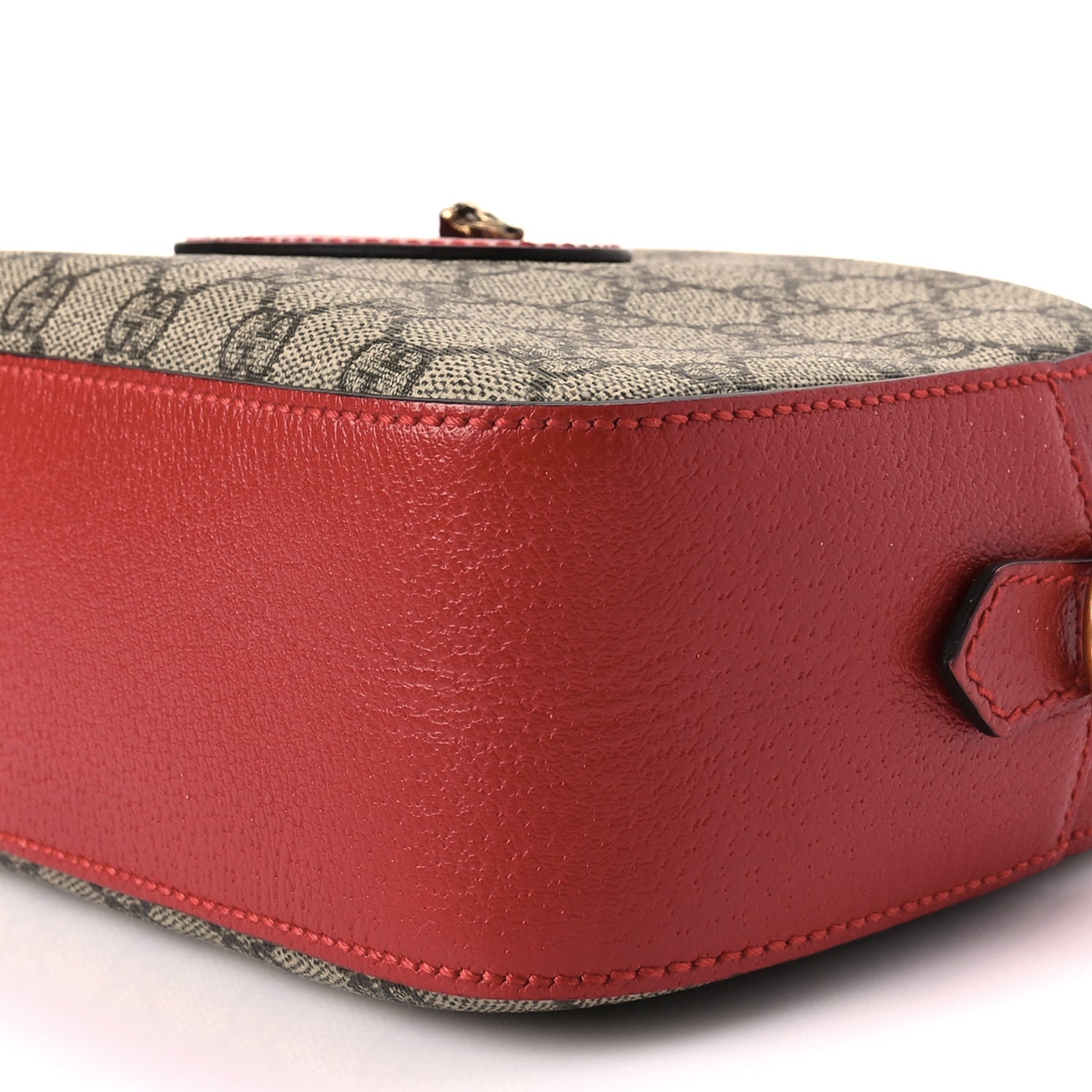 Gucci GG Supreme Monogram Web Neo Vintage Shoulder Bag Beige Red 9 of 10