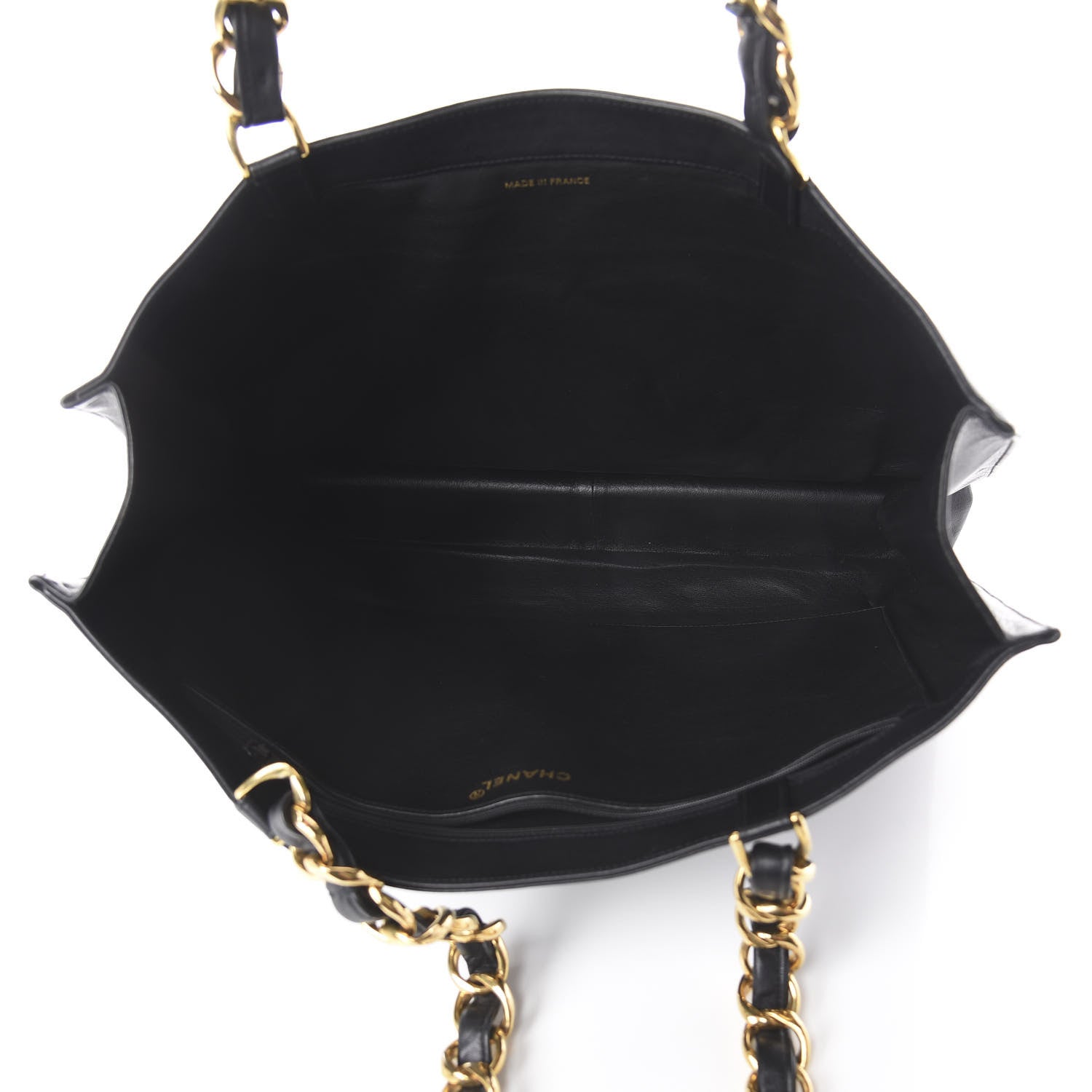 Chanel Lambskin CC Tote Black 4 of 10