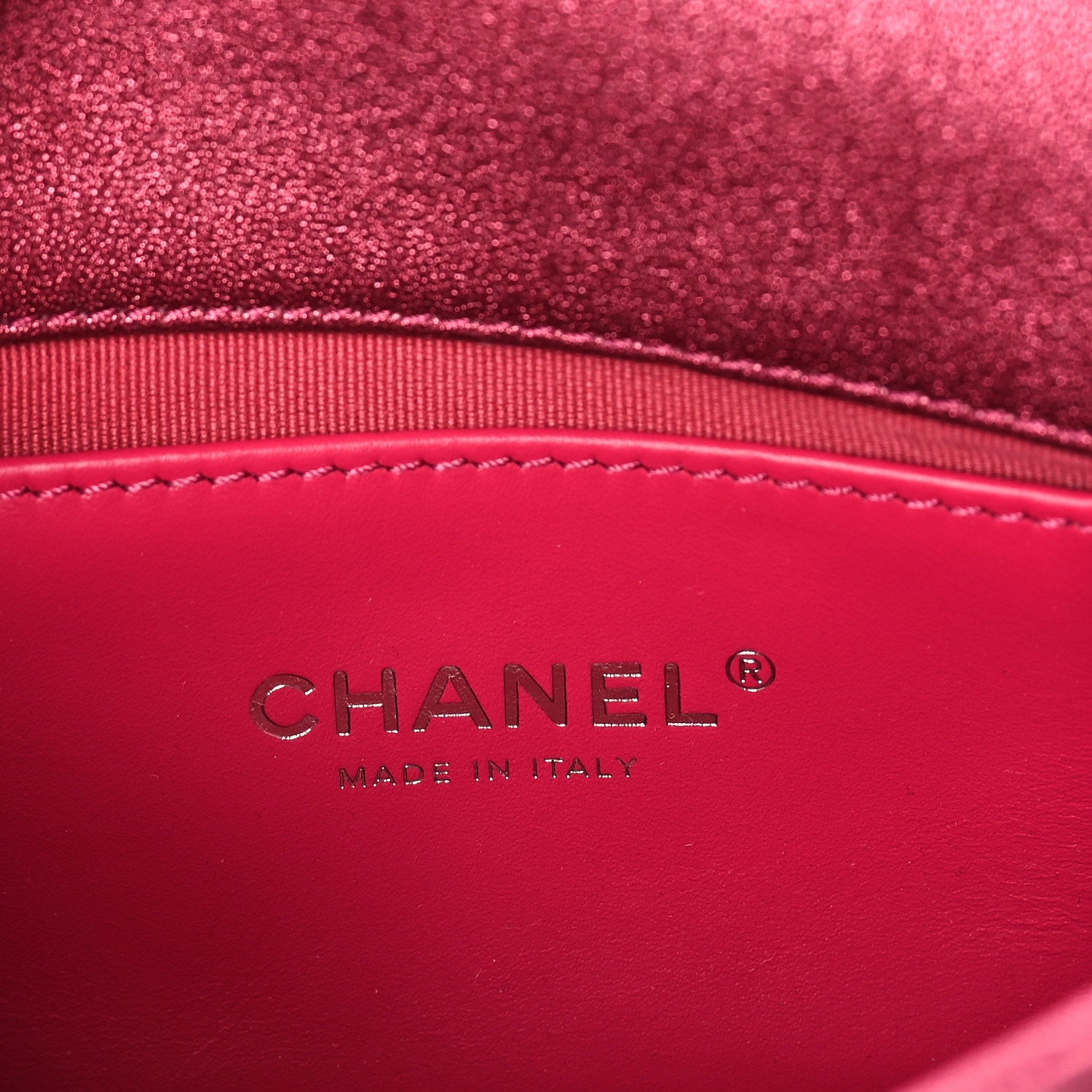 Chanel Metallic Lambskin Quilted Mini Lacquered Chain Flap  Pink 5 of 9
