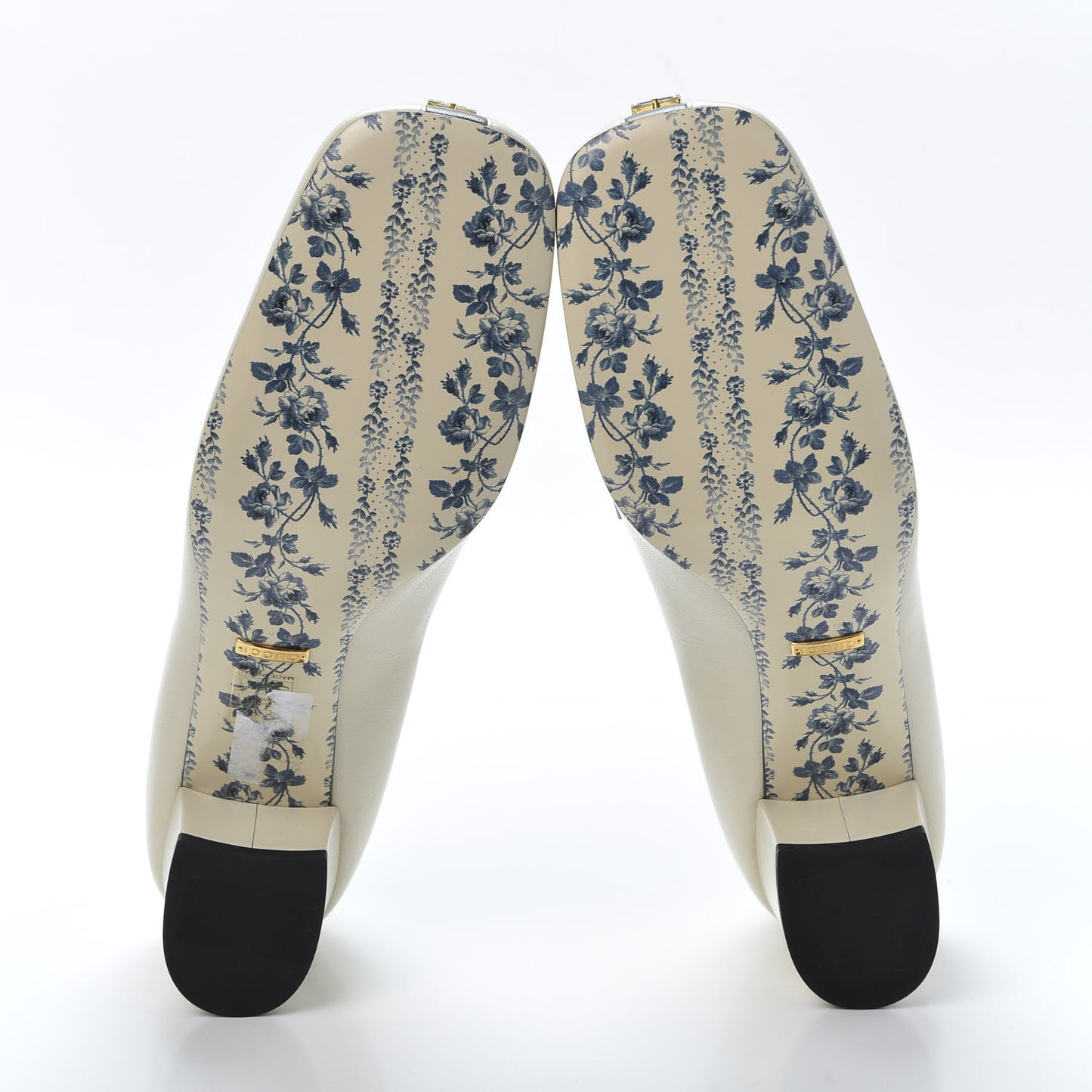 Goatskin Crystal Mid-Heel Loafer Pumps 41 Ivory