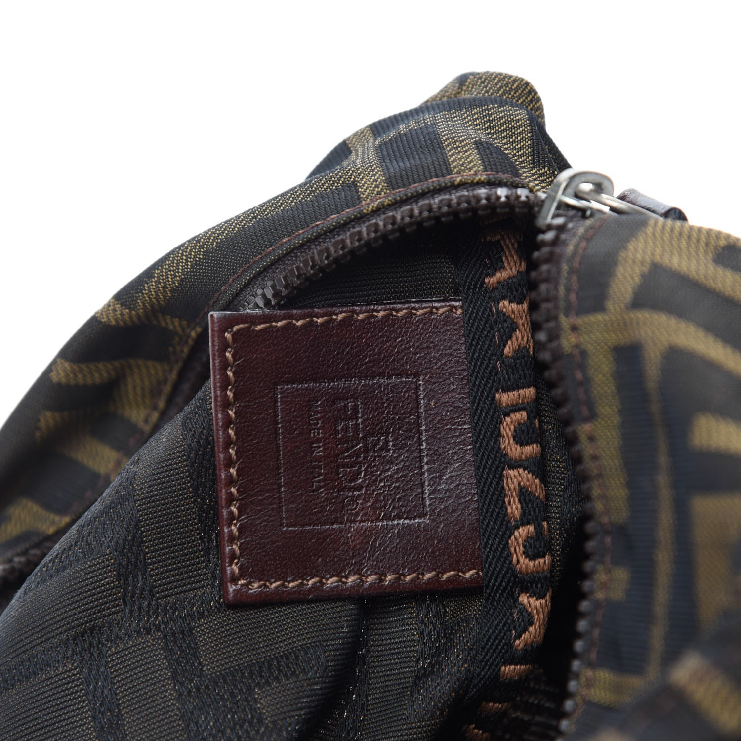 Fendi Fabric FF 1925 Mini Cosmetic Bag Tobacco 11 of 13