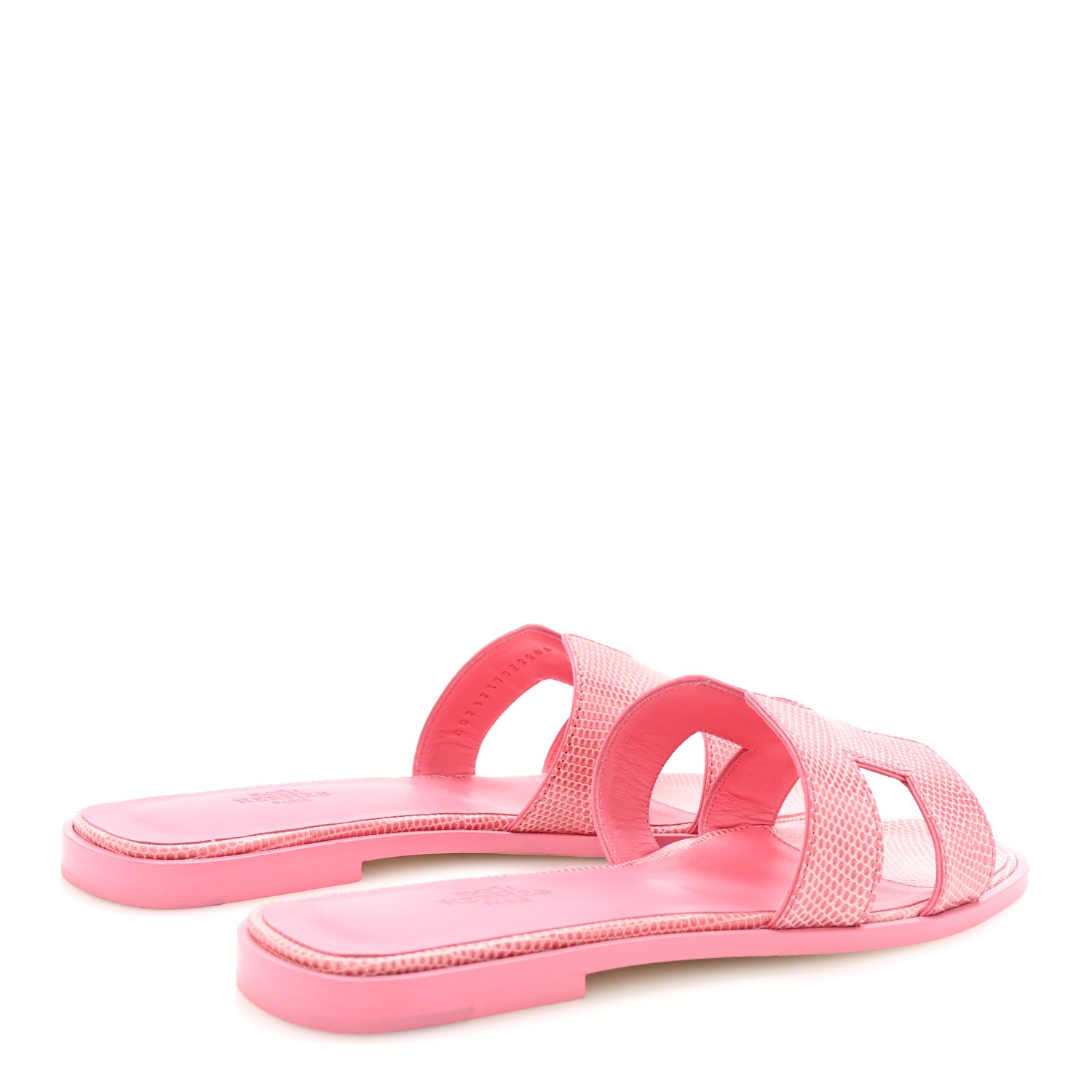 Hermes Lizard Oran Sandals 38 Pavot 5 of 10