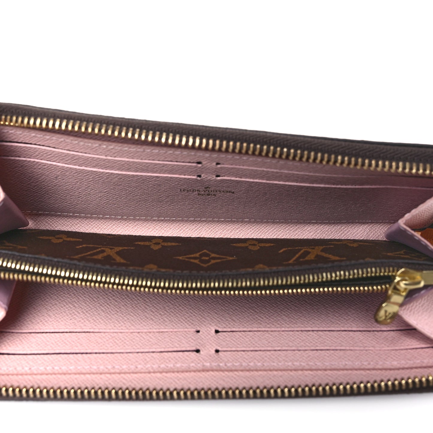 Monogram Clemence Wallet Rose Ballerine