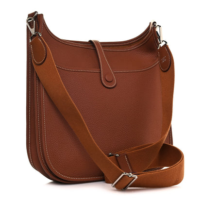 Hermes Taurillon Clemence Evelyne III PM Gold 3 of 14