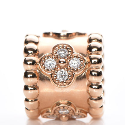 Van Cleef & Arpels 18K Rose Gold Diamond Perlee Clovers Pendant 1 of 5