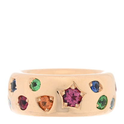 Pomellato 18K Rose Gold Medium Multi Gemstone Iconica Band Ring 51 5.75 3 of 5