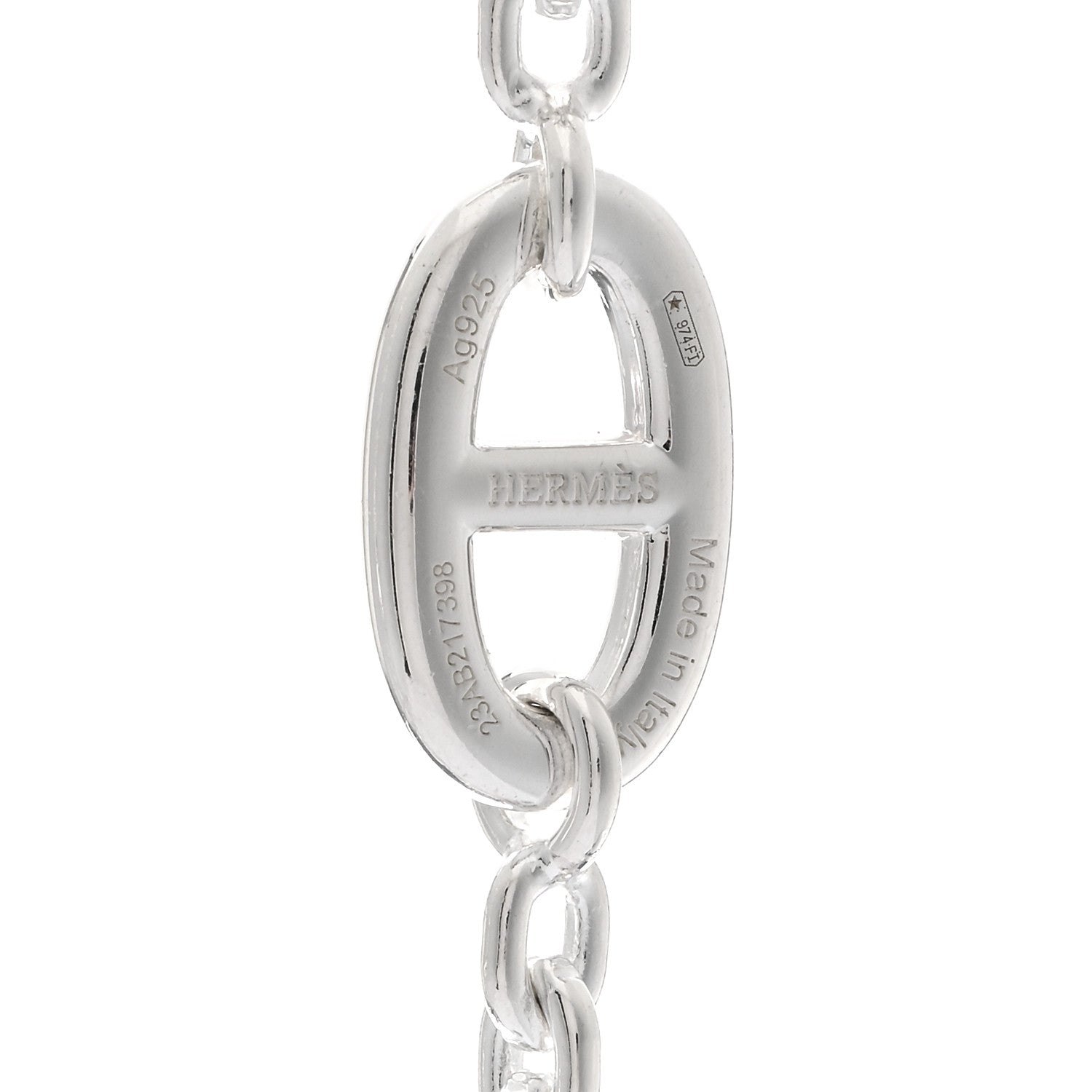 Hermes Sterling Silver Farandole Necklace 120 4 of 5