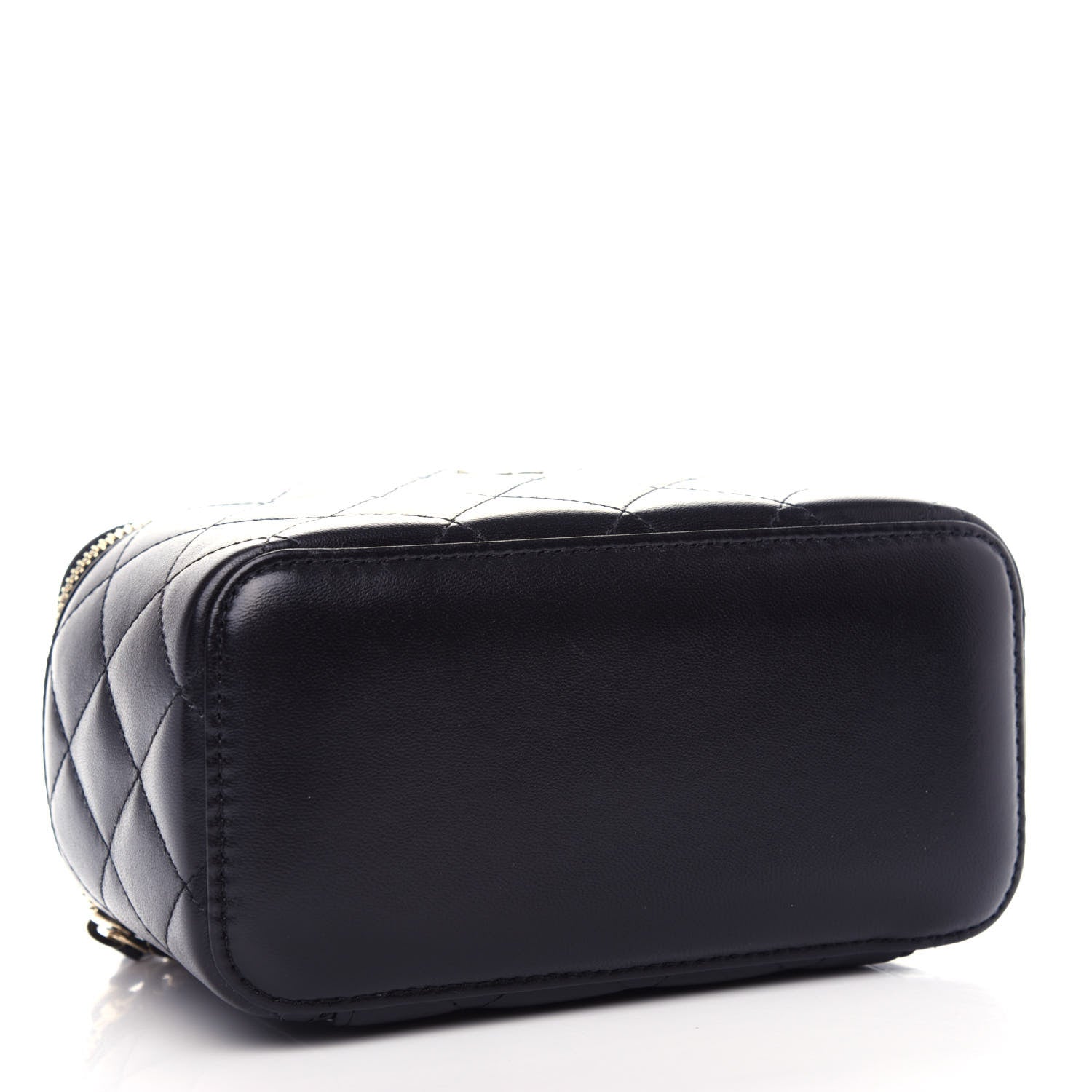 Chanel Lambskin Quilted Small Vanity Case With Chain Black 4 of 11