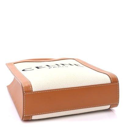 Celine Canvas Calfskin Mini Vertical Cabas Natural Tan 3 of 8