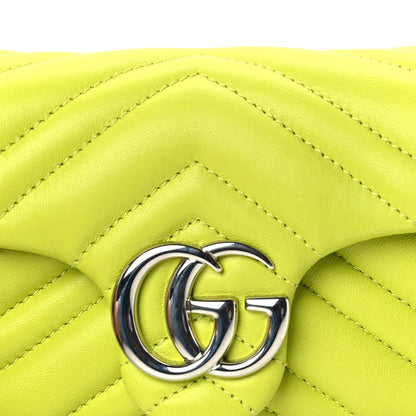 Gucci Lambskin Matelasse Mini GG Marmont Shoulder Bag  Firefly 6 of 9