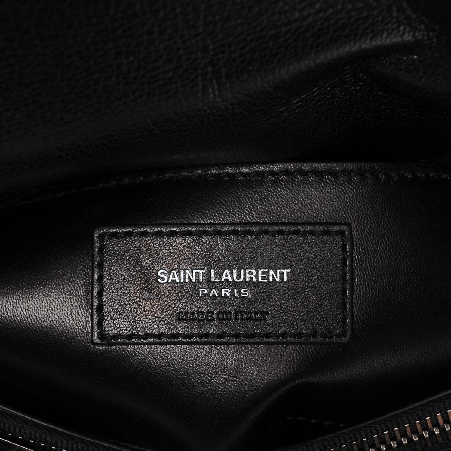 Saint Laurent Sheepskin Matelasse Chevron Monogram Medium College Bag Black 6 of 6
