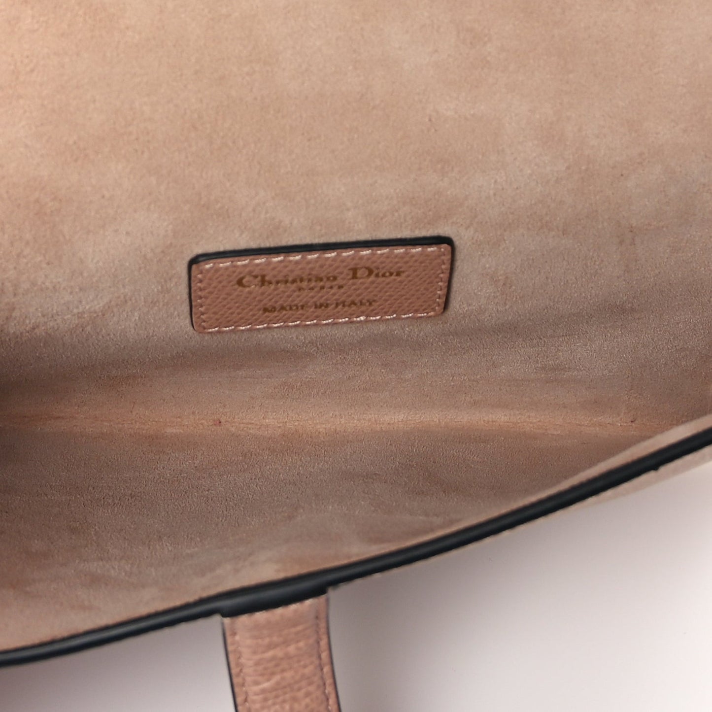 Grained Calfskin Saddle Clutch Fard