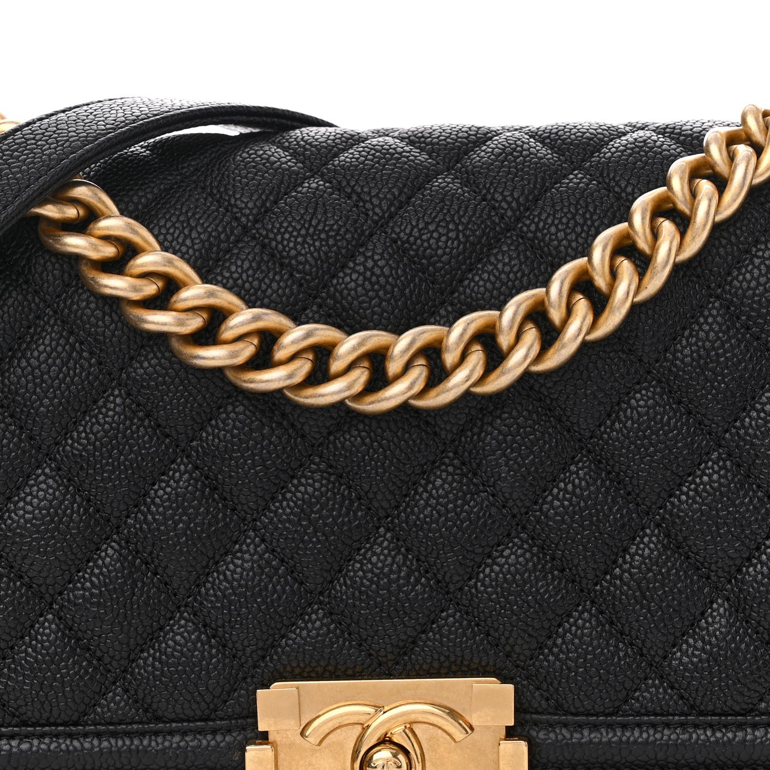 Chanel Caviar Quilted Medium Boy Flap Black 8 of 11