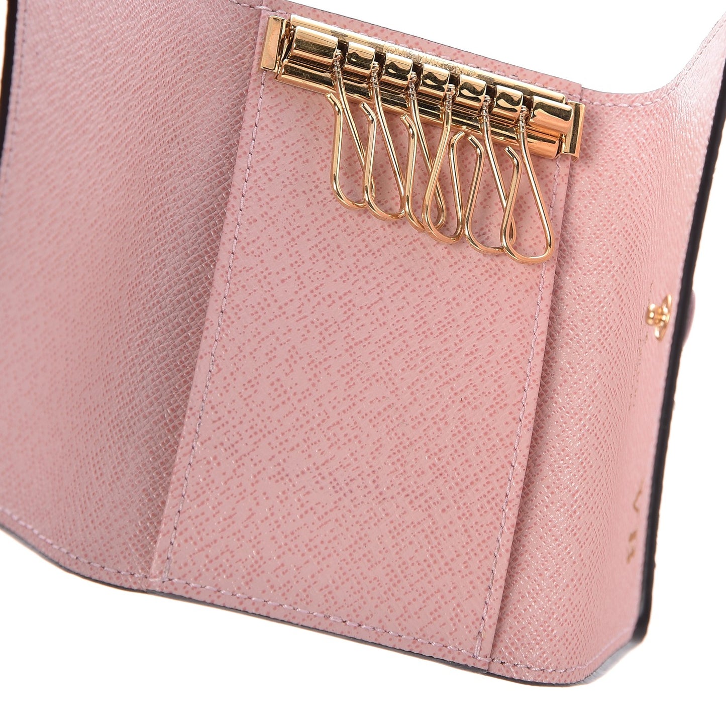 Damier Ebene Multicles 6 Key Holder Rose Ballerine