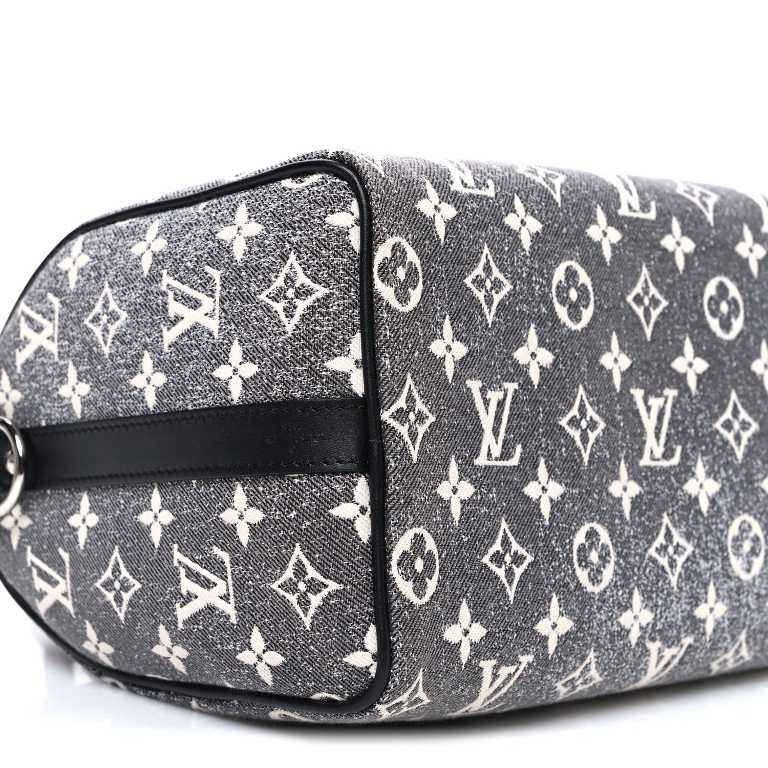 Louis Vuitton Denim Monogram Jacquard Speedy Bandouliere 25 Black 8 of 9