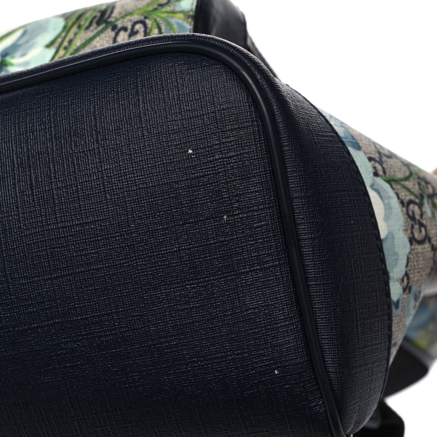 GG Supreme Monogram Blooms Medium Day Backpack Beige Blue Navy