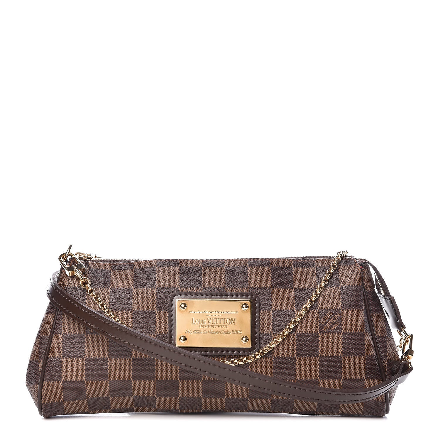 Louis Vuitton Damier Ebene Eva Clutch 1 of 9
