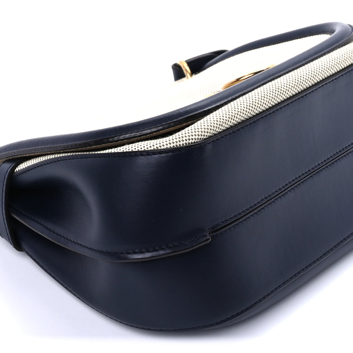 Canvas Calfskin Amberley Satchel Midnight