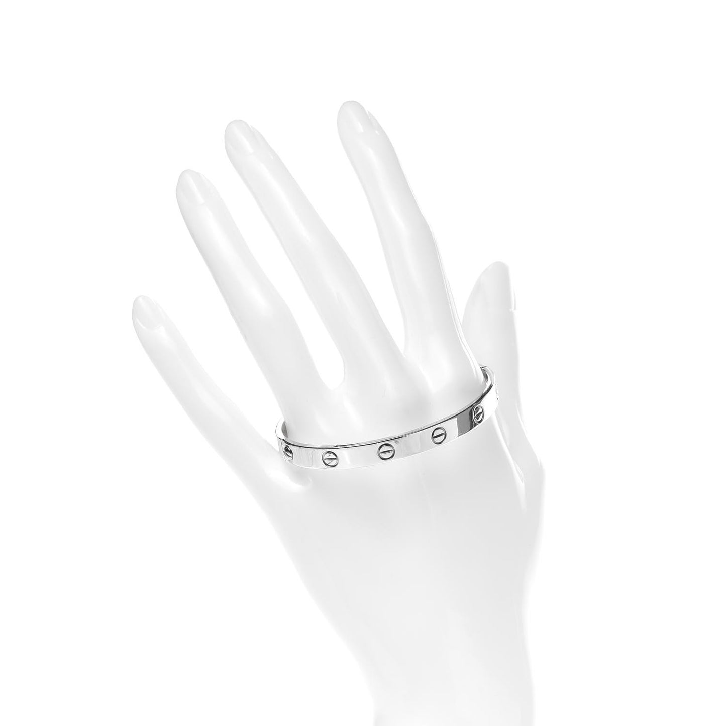 18K White Gold LOVE Bracelet 17