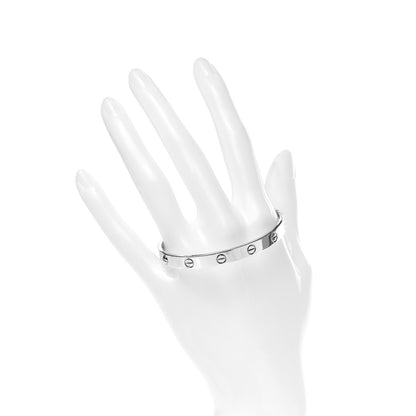 Cartier 18K White Gold LOVE Bracelet 17 2 of 7