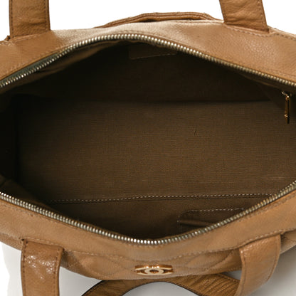 Chanel Caviar Quilted Bowler Beige 5 of 14