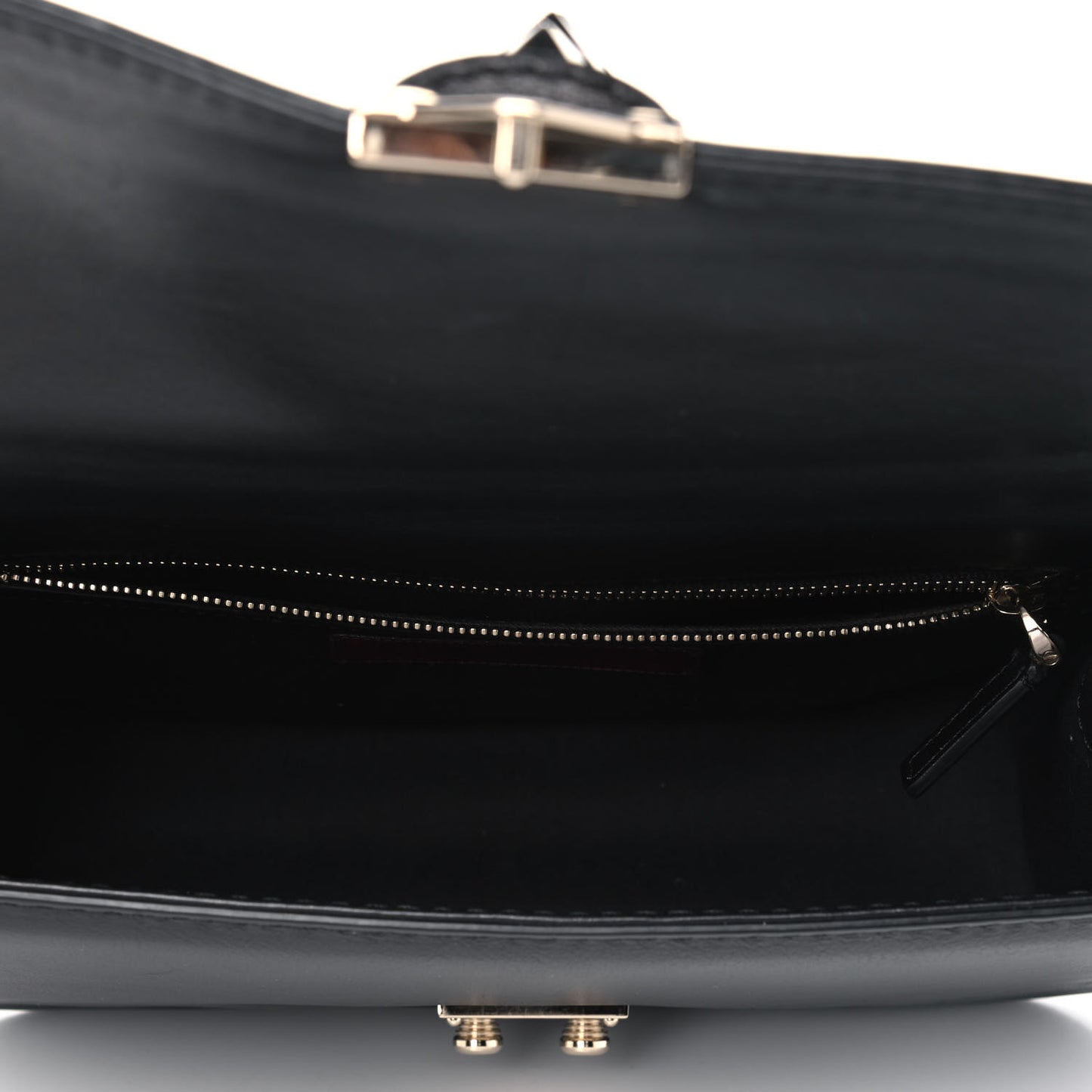 Vitello Medium Glam Lock Rockstud Flap Black