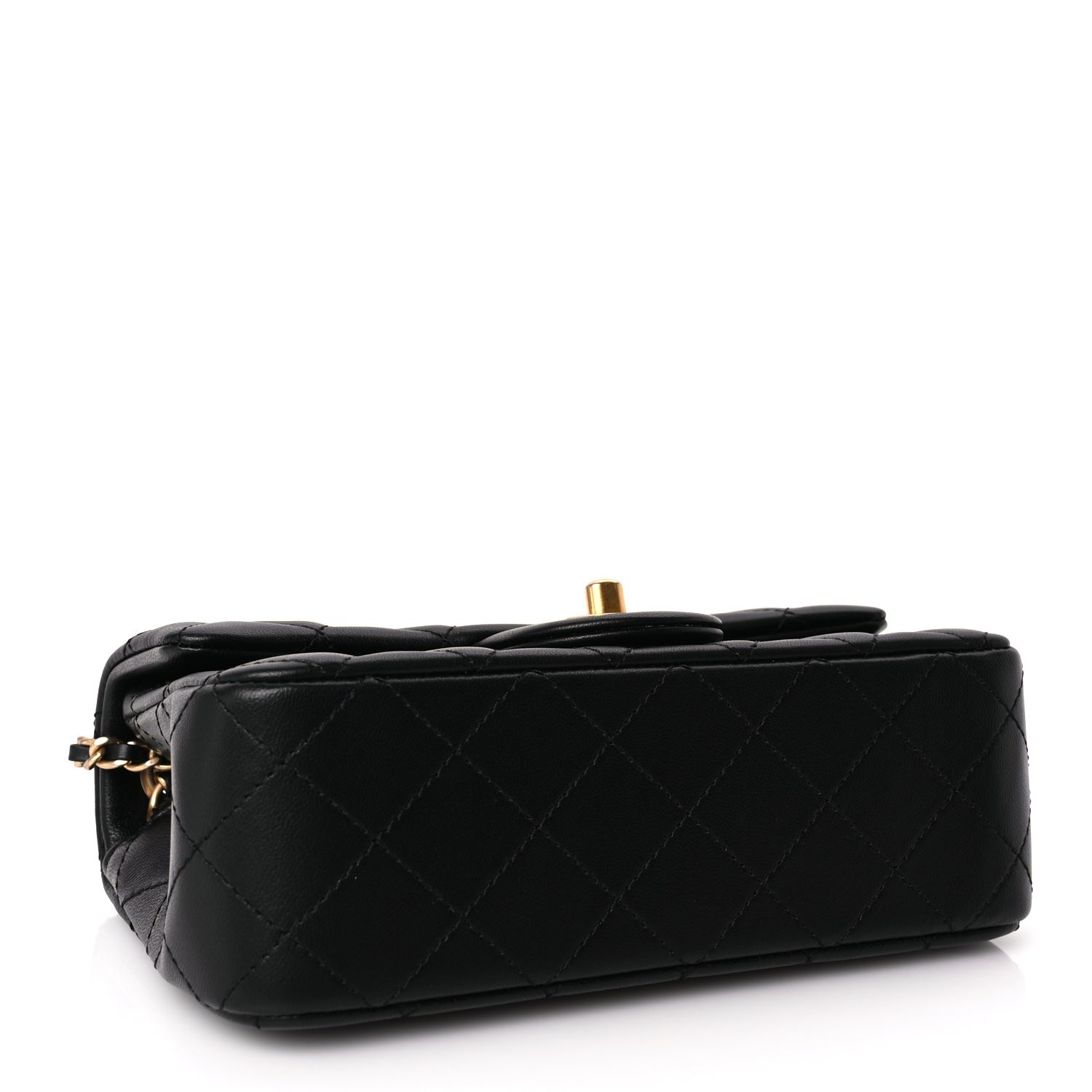 Chanel Lambskin Quilted Mini Rectangular Pearl Crush Flap Black 3 of 9