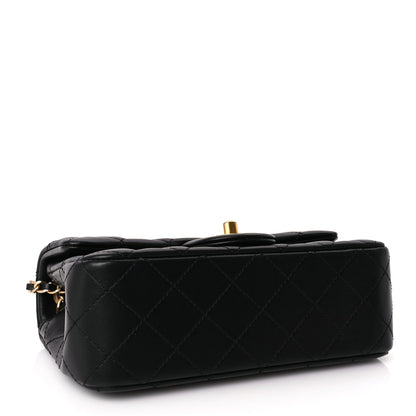 Chanel Lambskin Quilted Mini Rectangular Pearl Crush Flap Black 3 of 9