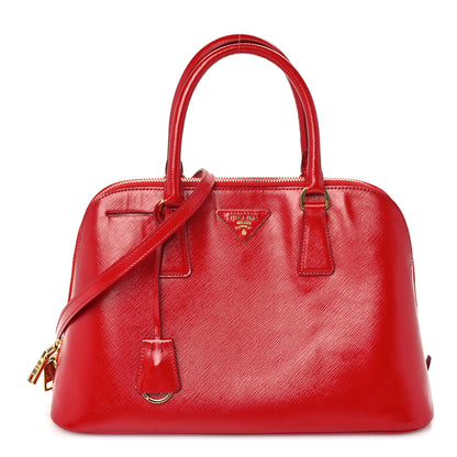 Prada Saffiano Vernice Medium Promenade Tote  Rosso 1 of 8