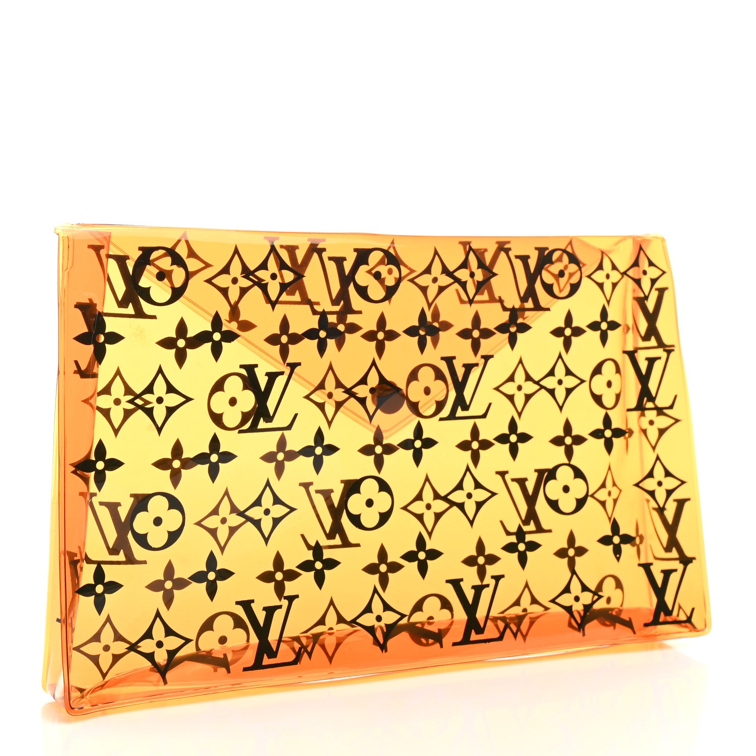 Louis Vuitton PVC Monogram Printed Envelope Pouch Orange 3 of 5